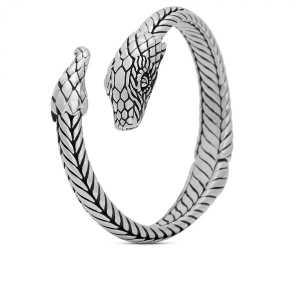 S22 Slang Armband Zilver Fierce Collectie