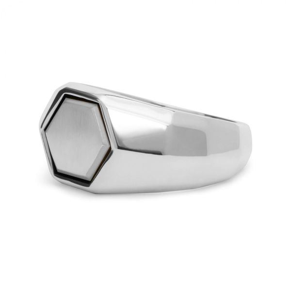 X201 zegel ring zilver SXM - Edged Collectie