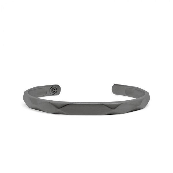 X202SRP bangle zilver rutheniumplated SXM - Edged Collectie